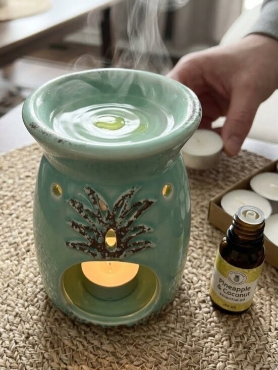 Other - Vintage Green Mint Pineapple Ceramic Aromatherapy Diffuser Burner